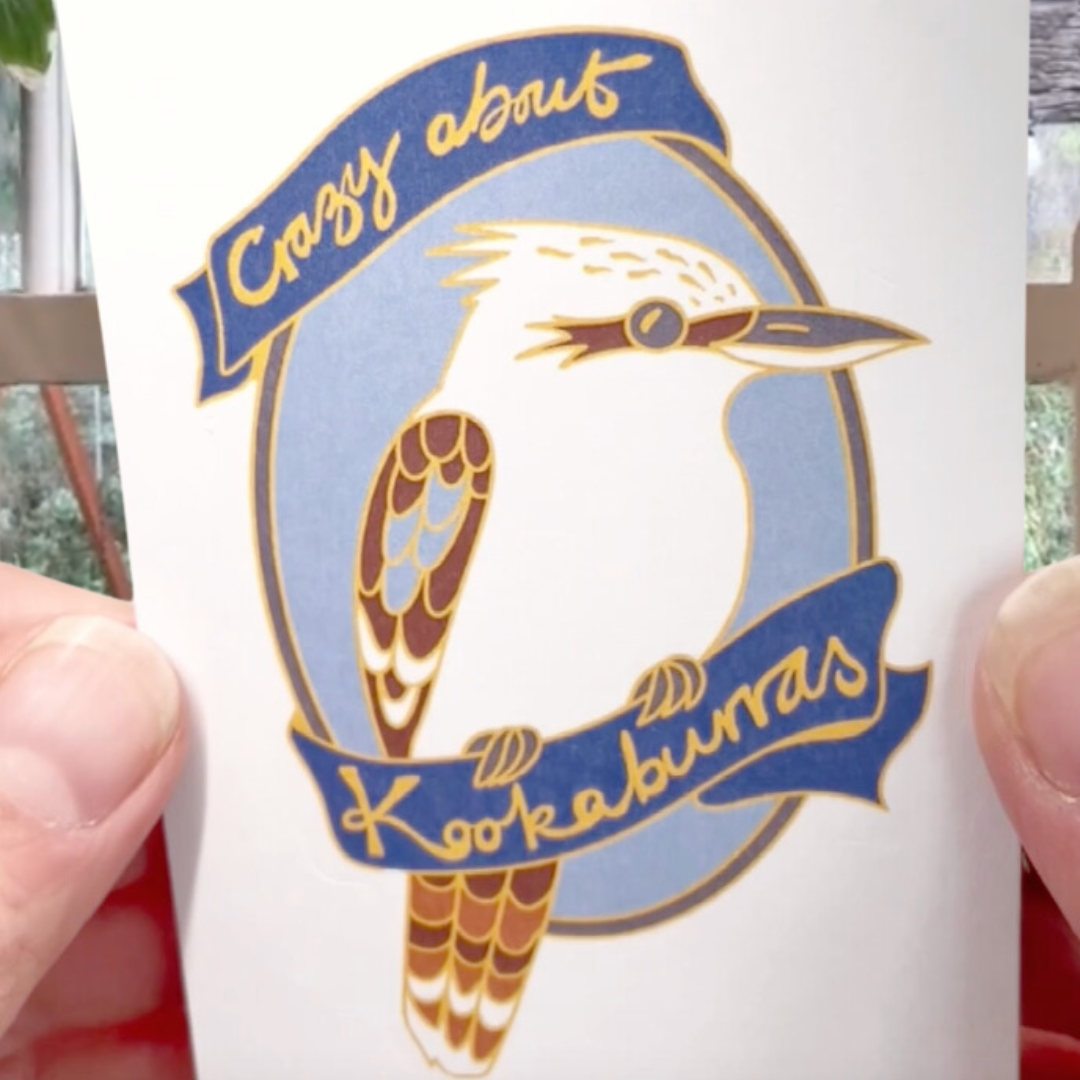 Sticker - Crazy About Kookaburras