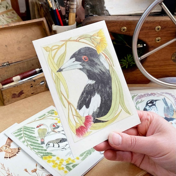 Australian Magpie Greeting Card "I am a Magpie" Collection