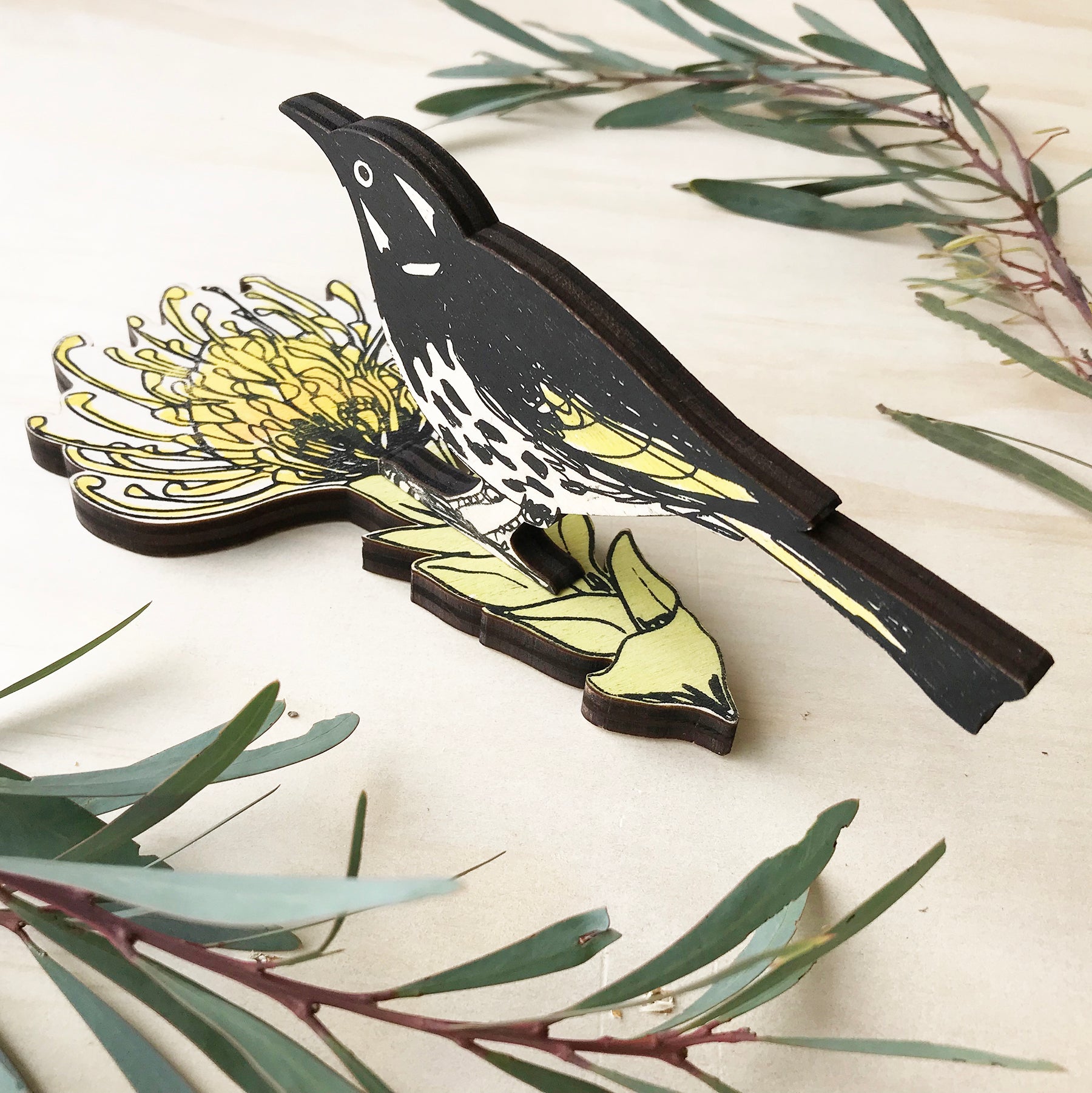 New Holland Honeyeater Standing Bird Ornament