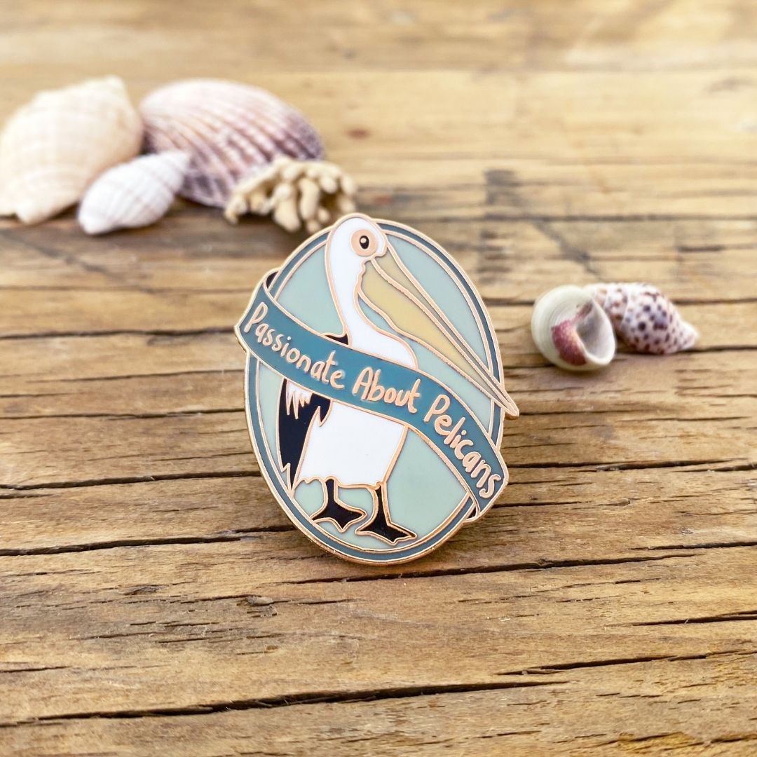 Passionate About Pelicans Enamel Pin