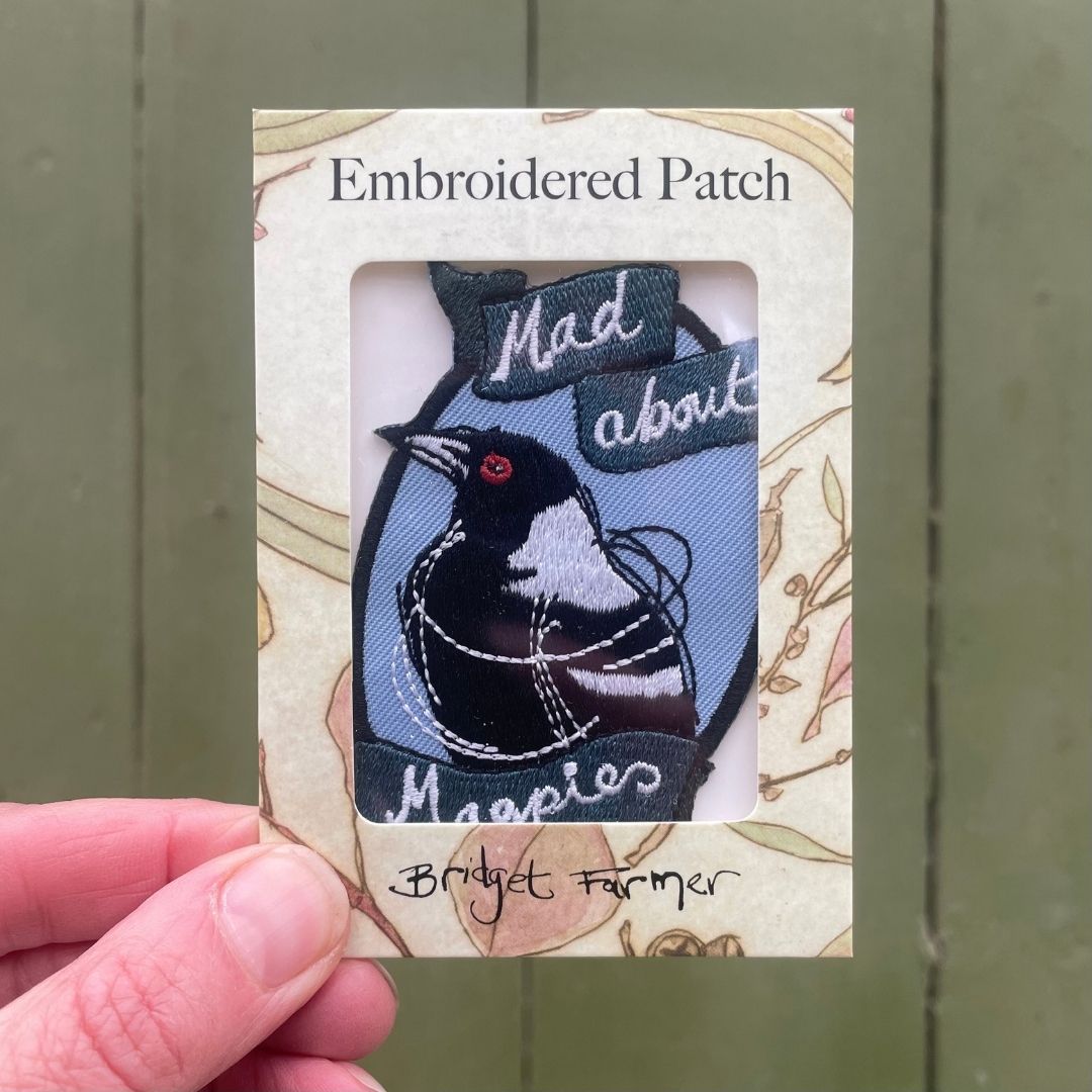 Mad About Magpies Embroidered Patch