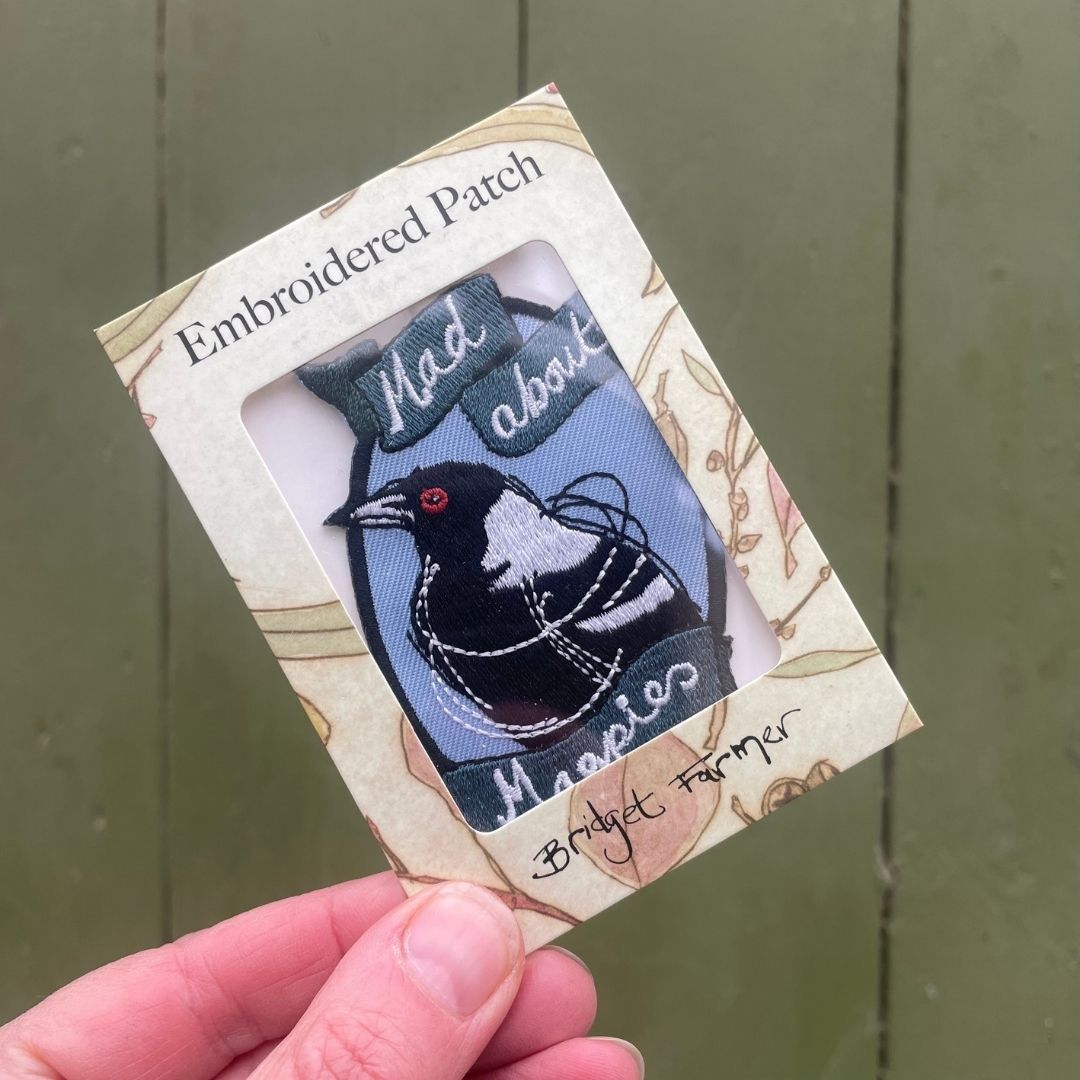Mad About Magpies Embroidered Patch