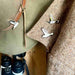 pelican kookburra new holland honeyeater in flight pins on clothes
