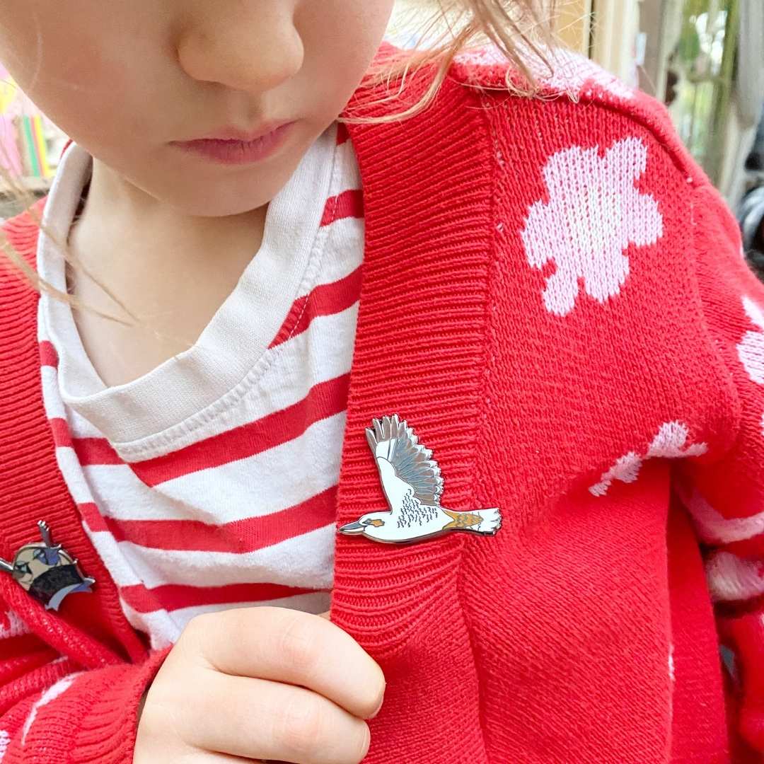 Kookaburra in Flight Enamel Pin