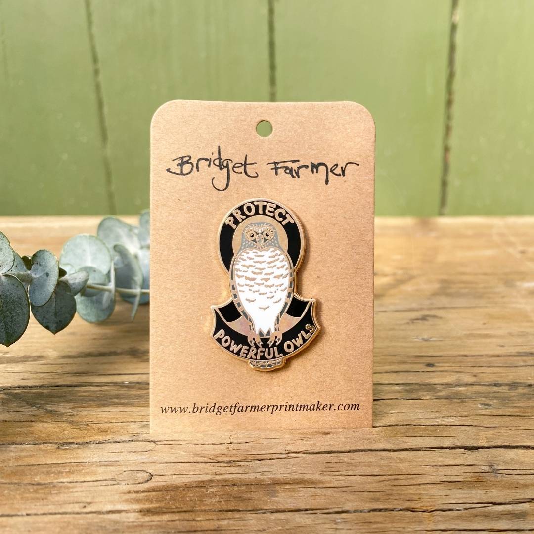 Protect Powerful Owls Enamel Pin