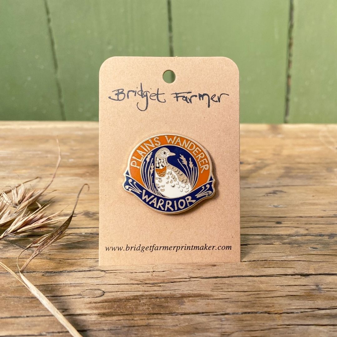 Plains Wanderer Warrior Enamel Pin