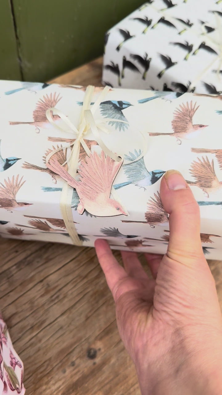 Load video: Three Superb Fairywren Christmas Ornaments