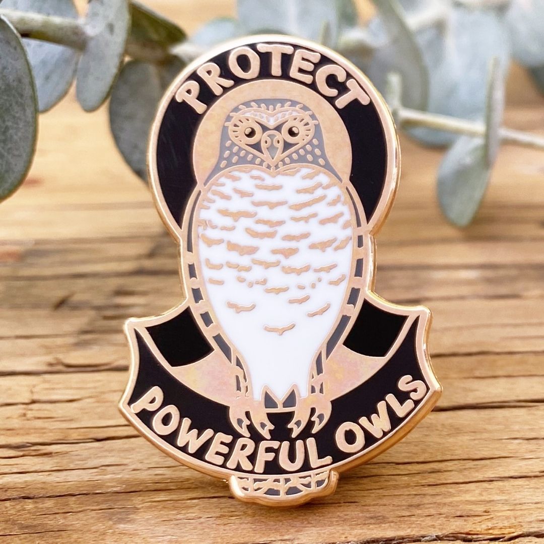 Protect Powerful Owls Enamel Pin