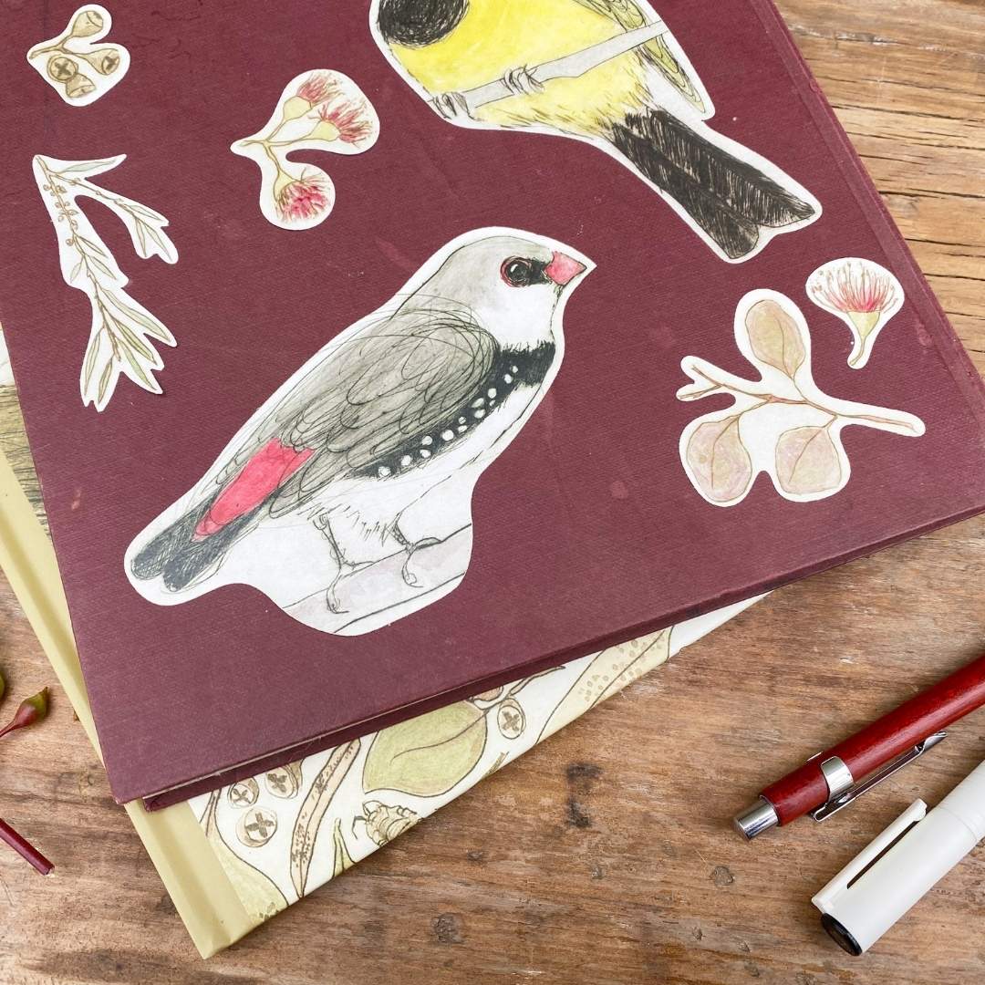 Diamond Firetail Sticker