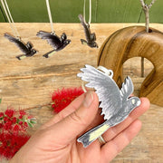 Three Yellow-tailed Black Cockatoo Christmas Ornaments