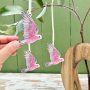 Three Galah Christmas Ornaments