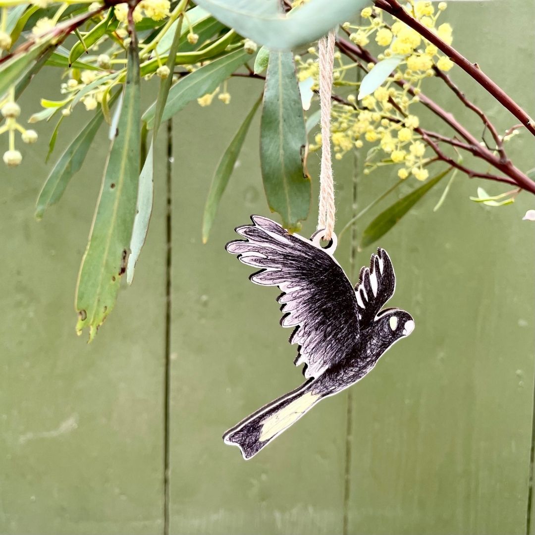 Yellow-tailed Black Cockatoo Christmas Ornament