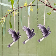 Three Yellow-tailed Black Cockatoo Christmas Ornaments