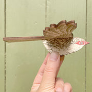 Superb Fairy Wren (female) Hanging Wooden Bird Mobile