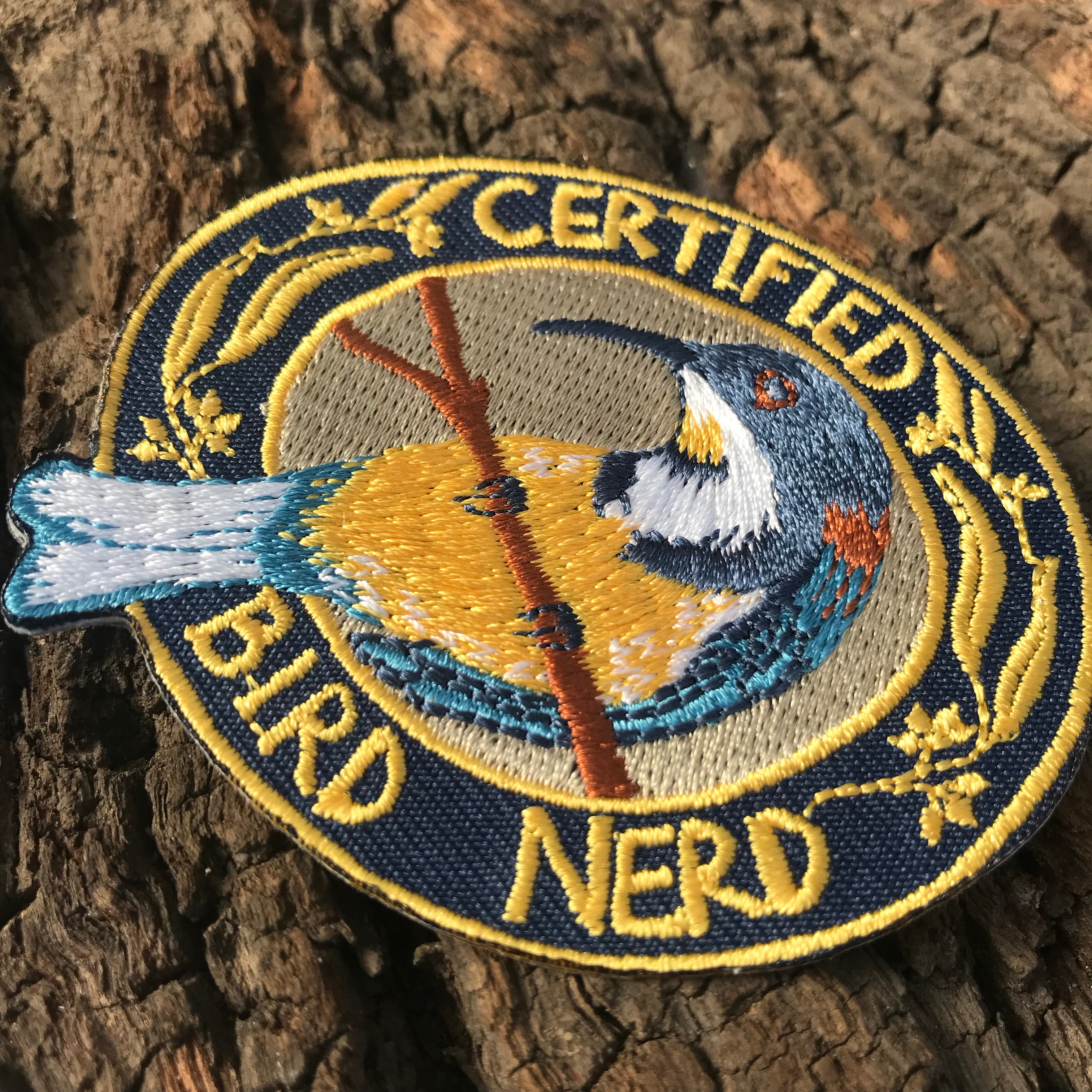 Certified Bird Nerd Embroidered Patch