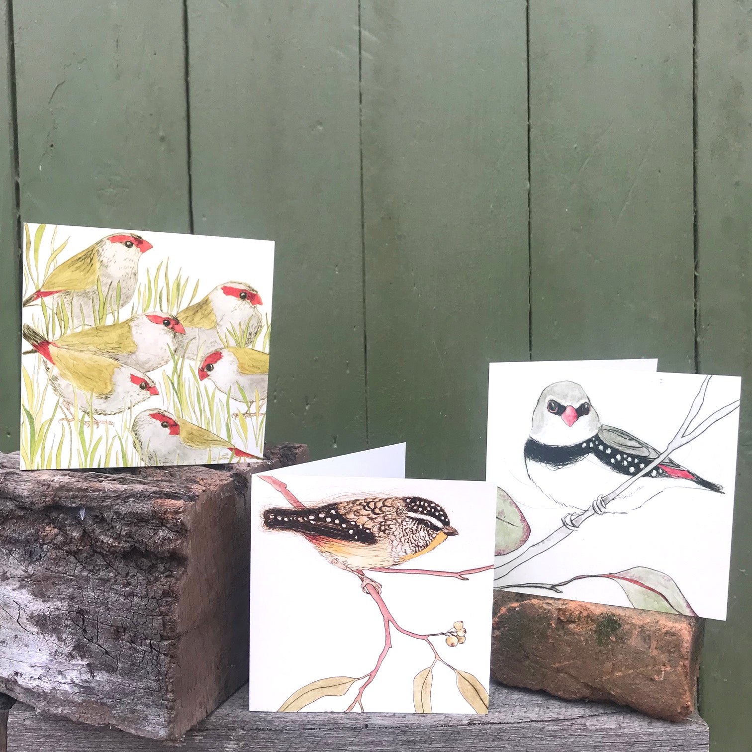 Greeting Cards - Collection of Six Cards of The Bush Birds Illustrations