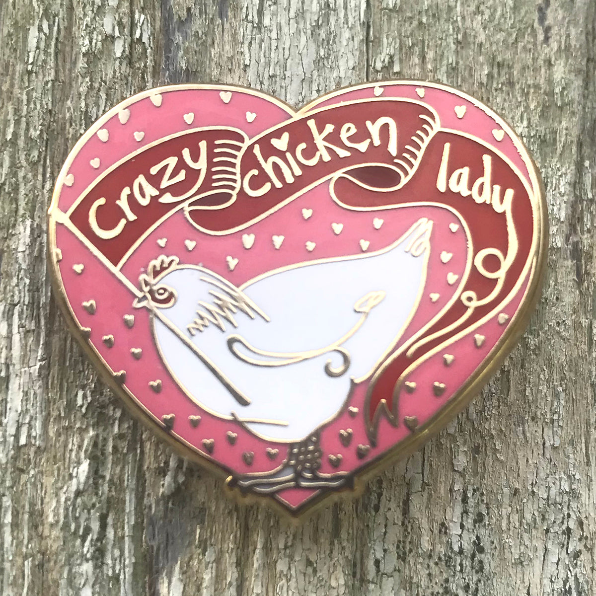 Enamel Pin - Crazy Chicken Lady