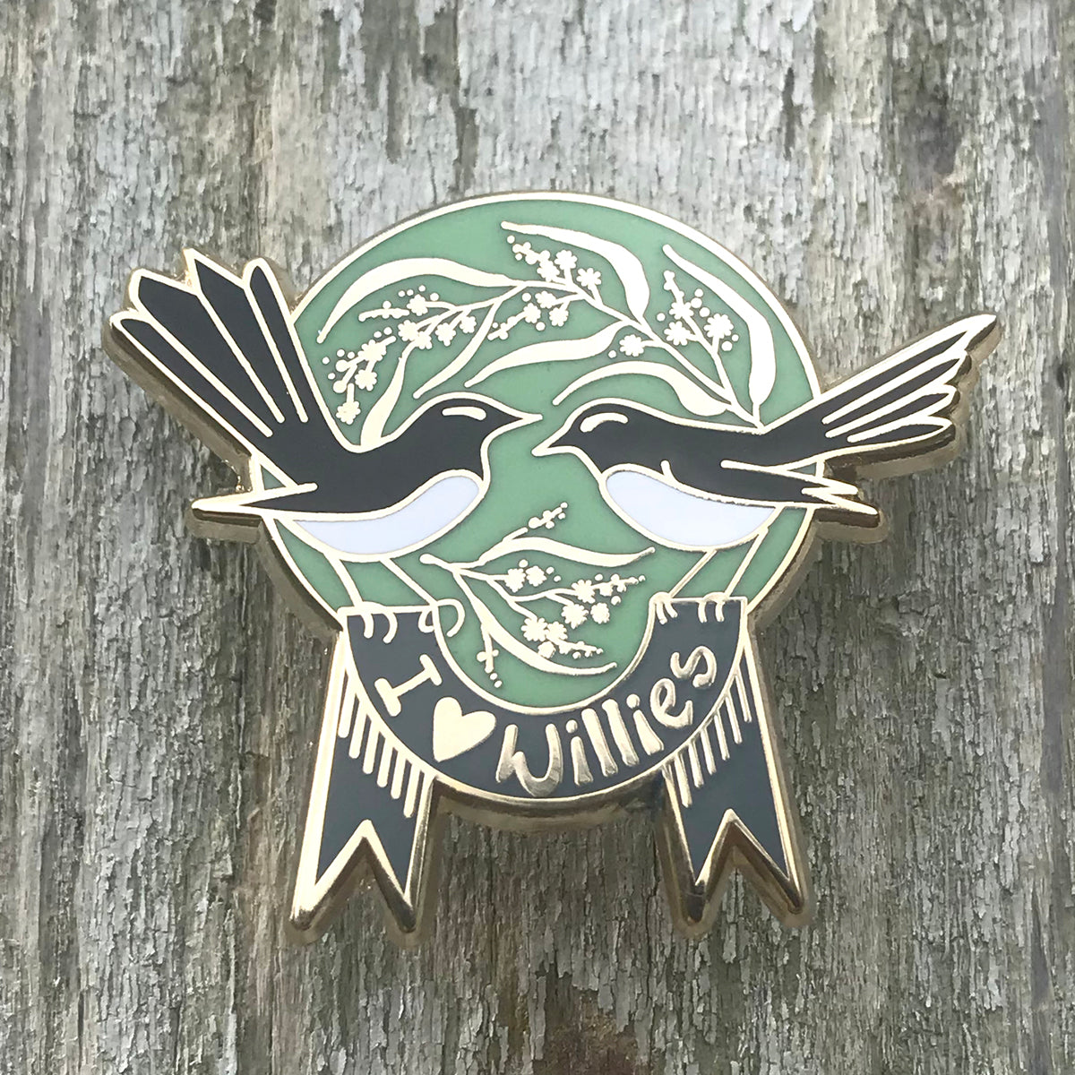 I Love Willies Enamel Pin