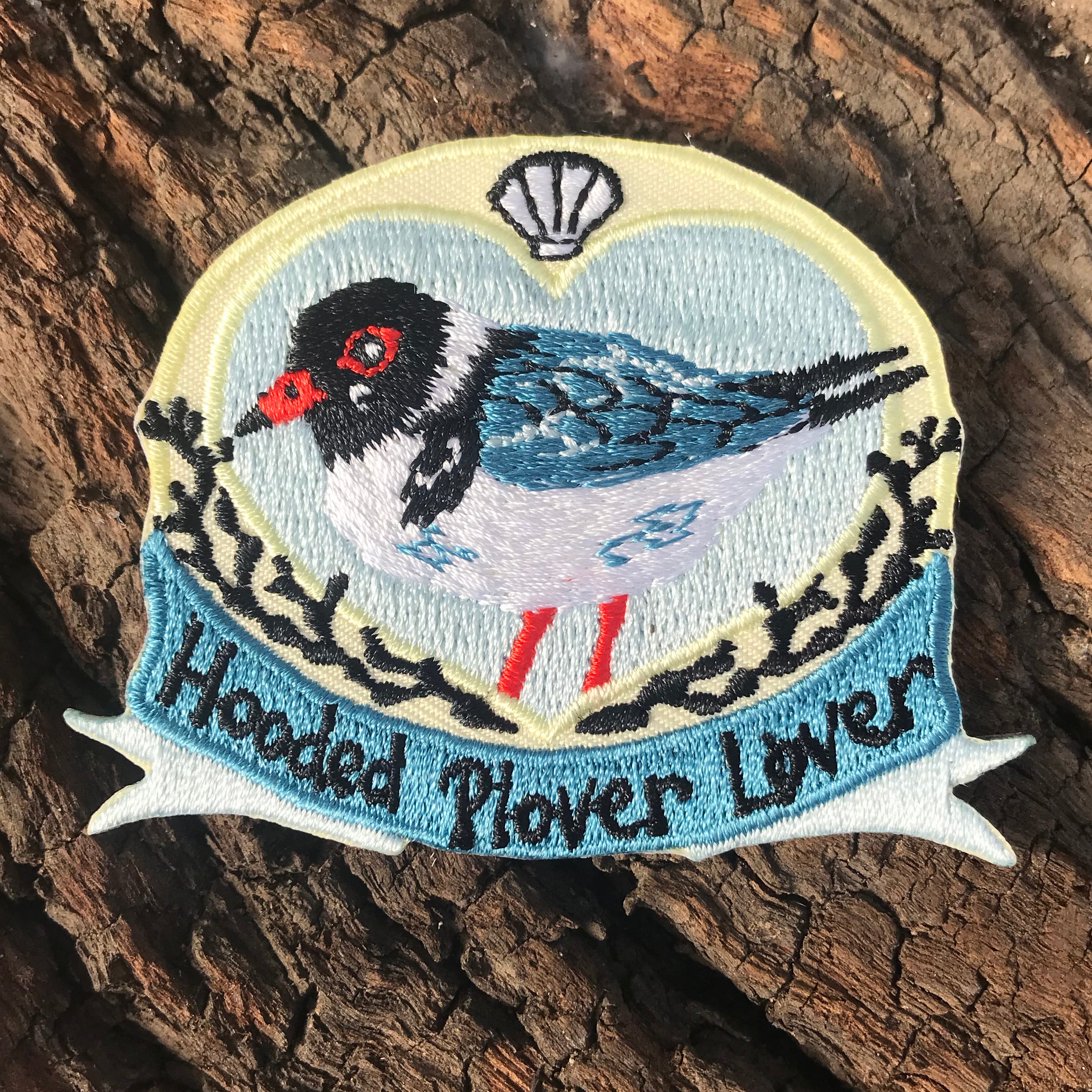 Hooded Plover Lover Embroidered Patch